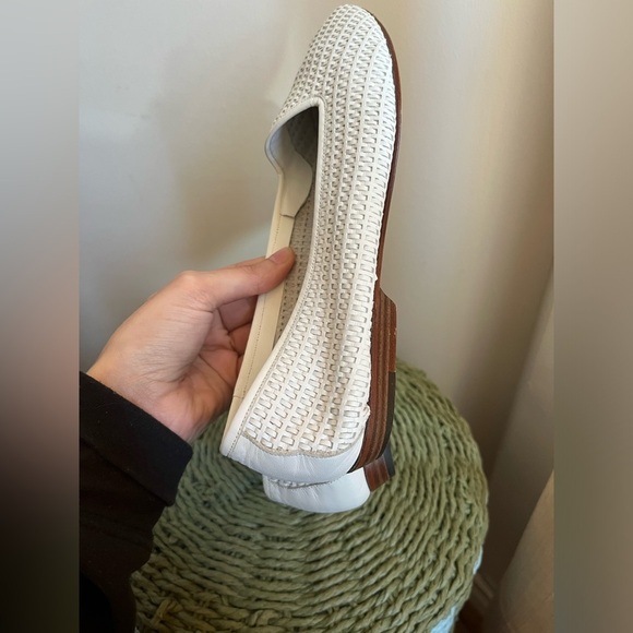 COLE HAAN Resort Murano Sandstone Leather Woven Slip-on Flats Size 7.5 - Picture 7 of 11